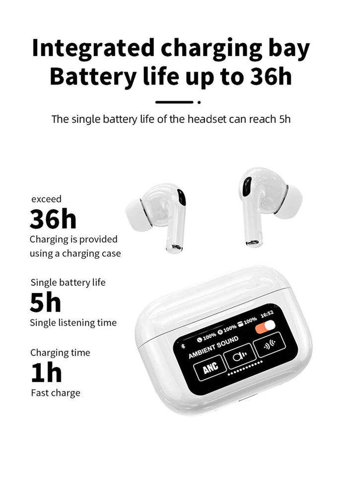 A9 Pro ANC/ENC Display Wireless Earbuds